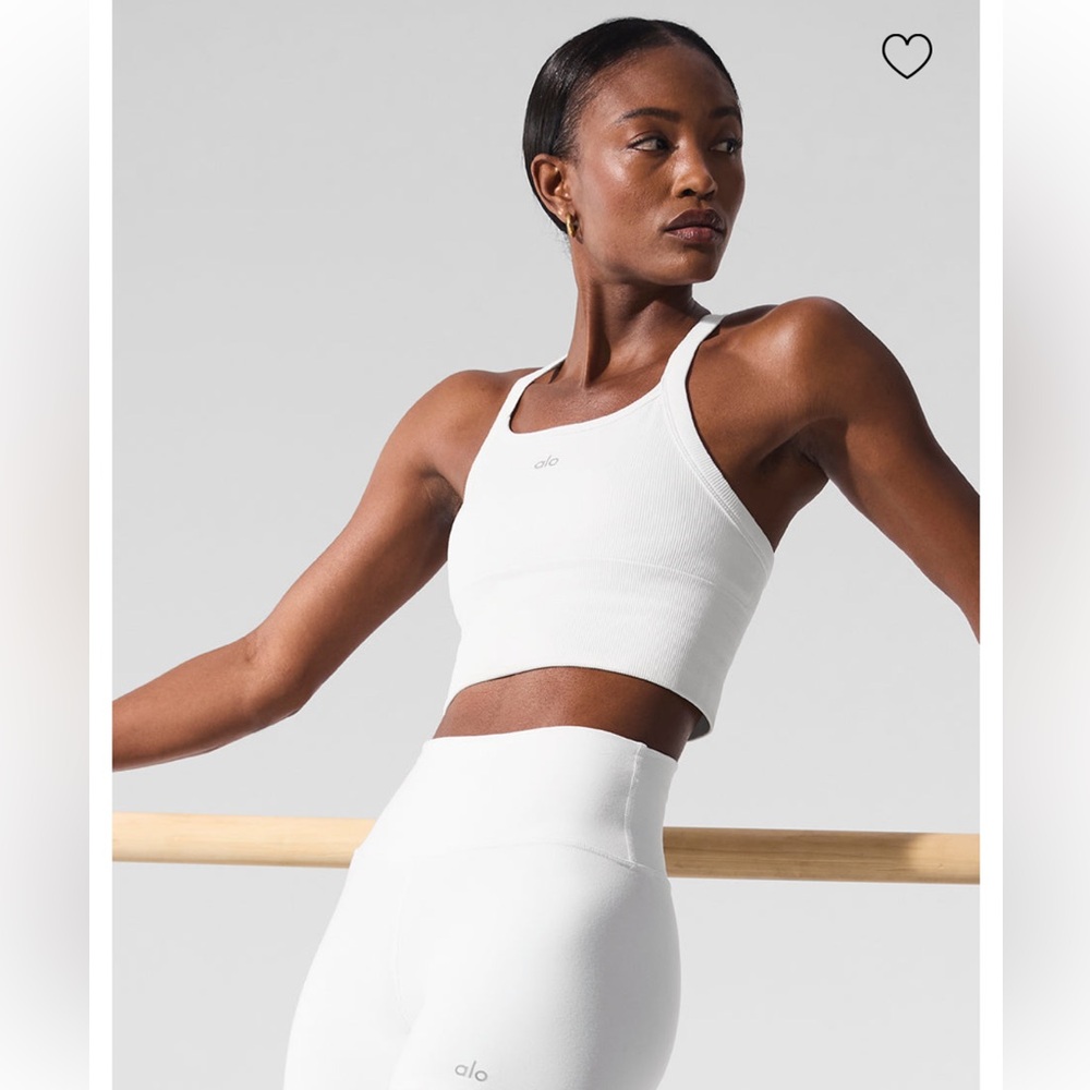 Seamless Ribbed Favorite Bra Tank - White